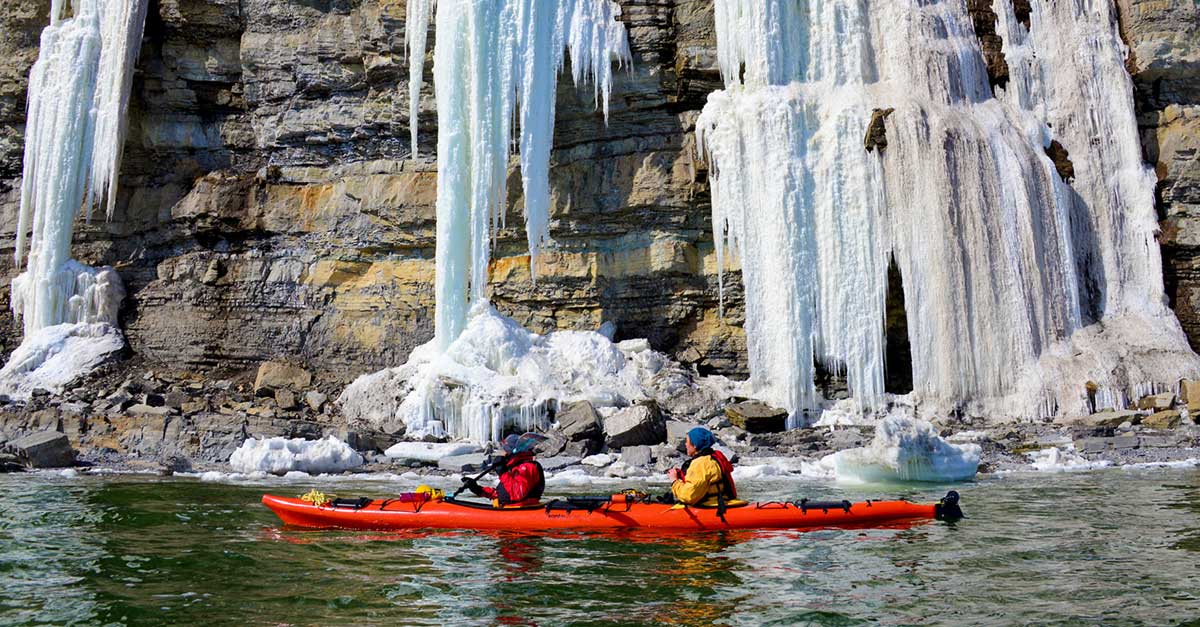 Kayaking on the sea with Katabatik